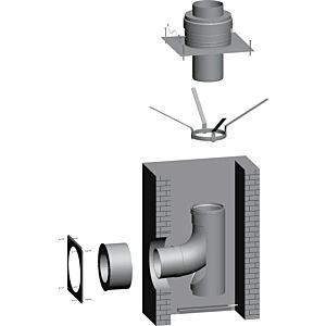 Kit arbre Wolf Cob 2651294 DN 160/160, à partir de 50 kW, indépendant de l&#39;air ambiant