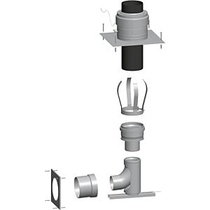 Kit arbre Wolf 2651829 DN 160, indépendant de l&#39;air ambiant, pour cascade