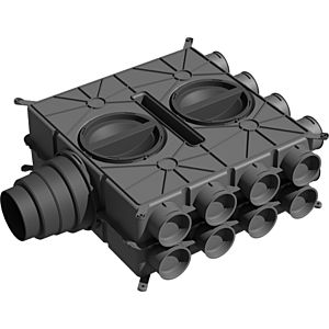 Wolf CWL Excellent Luftverteiler 2577596 16 Stutzen DN 75 mit 4 Verschlusskappen