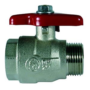 Lowara shut-off ball valve KH 1/2&quot; 002679353 nickel-plated, connections IG 1/2&quot;x AG 1/2&quot;