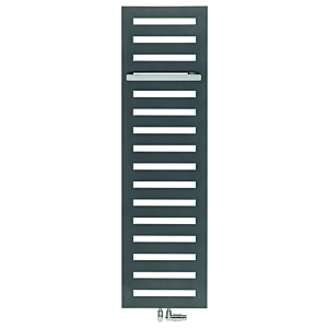 Radiateur design Zehnder Metropolitan Bar ZM131450A300020 MEPM-150-050/GD, 1540 x 500 mm, aluminium gris