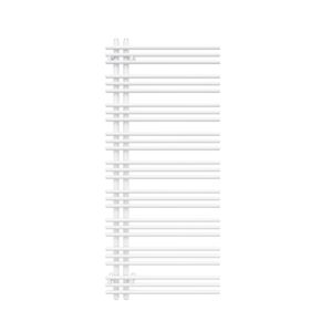 Radiateur design Zehnder Yucca Asym ZY300358B500000 YA-130-060, 1304 x 578 mm, noir signalisation, RAL 9017, monocouche