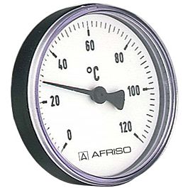 GOSHE Bimetall Thermometer 63mm 1/2 Zoll 0-120°C Bandthermometer