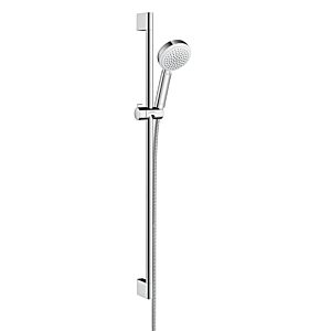 hansgrohe Crometta 100 Vario shower set 26657400 white-chrome, 90 cm shower bar Unica Croma