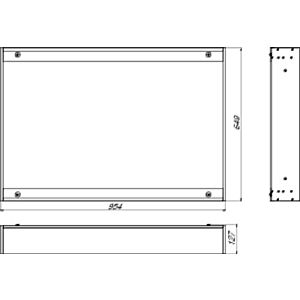 Emco Asis Premium mounting frame 979700039 for flush-mounted mirror cabinet 100 cm