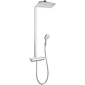 hansgrohe Raindance Select Showerpipe 27286400 E360 1Jet, white chrome, with shower arm 380 mm