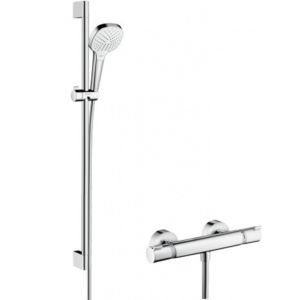 hansgrohe Croma Select E Combi Brausenset 27082400 weiss-chrom, 90 cm Shower Set