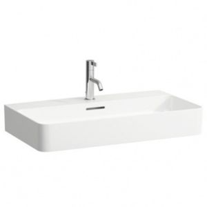 LAUFEN VAL washbasin, 75x42cm, LCC, with tap hole and overflow, sapphire ceramic