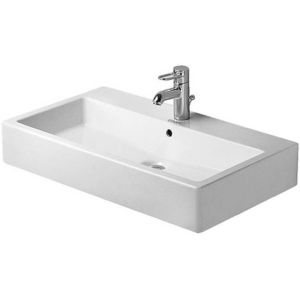 Duravit Vero lavabo 0454800000 80 x 47 cm, blanc, avec trou pour robinetterie et trop-plein