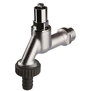 Seppelfricke Sepp outlet valve 0000141 DN 15, chrome-plated brass, for socket wrench, with hose screw connection