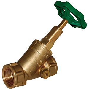 Aalberts SEPP DIN basis free-flow valve 0048915 DN 32 x Rp 1 1/4, rising stem, without drain, brass