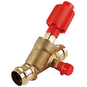 Aalberts Sepp sps press free-flow valve TW0022231 DN 25, 28 mm, with drain, EPDM O-ring, DR brass