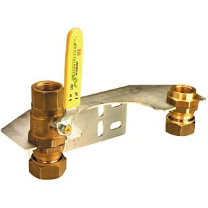Aalberts SEPP Easy II assembly set 0049467 DN 25 x Rp 1, for two-pipe gas meter, brass