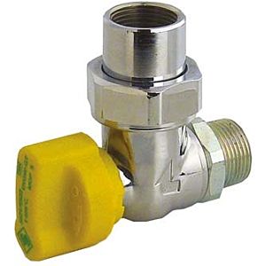Aalberts SEPP gas gas angle ball valve 0029485 DN 25, R 1 x Rp 1, chrome-plated brass