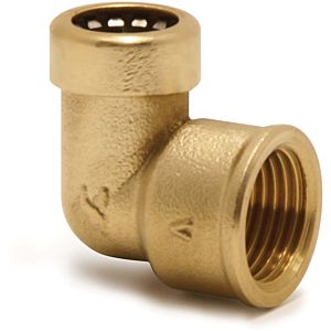 AIPS transition angle VSH Tectite TT14 15 mm x Rp 1/2, brass, 90 degrees, IG, non-detachable