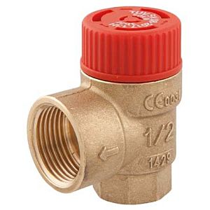 Afriso safety valve 42378 Rp 1 x Rp 1 1/4, 3 bar, max. 200 kW, for heating
