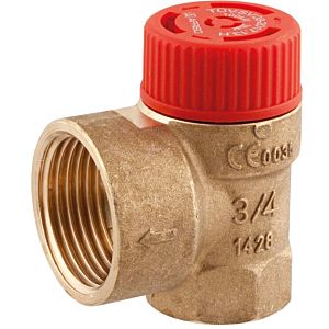 Afriso safety valve 42386 G 3/4 x 1 IG, 2.5 bar, max. 100 kW, for heating