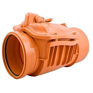 Airfit backflow flap 50125RK DN 125, with additional hand closure, orange
