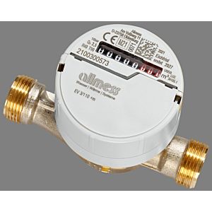 Allmess screw connection water meter 6EAB15110B40NBA EV 3/110-V TU6 +m, Q3 2.5 m3/h, DN 15