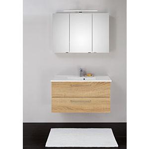 Artiqua 808 ensemble meubles de salle de bain avec l’armoire de toilette 808.11281004 , chêne Castello, 100 cm