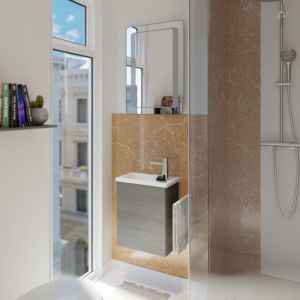 Artiqua Serie 841 bathroom furniture set BL-841- 2000 Graphit structure composed of Cloakroom basin and base cabinet