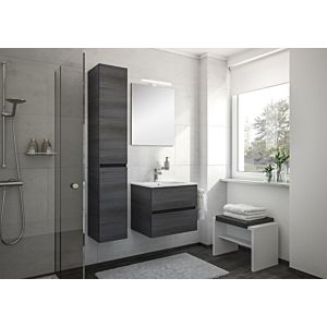 Artiqua Ensemble meuble salle de bain Serie 827 lavabo en chêne castello+élément bas+LED Miroir , 80cm
