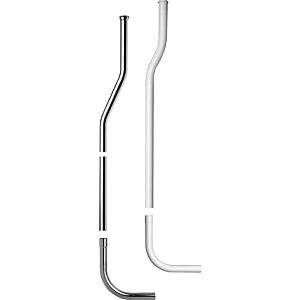 Cistern pipe with loose PPSU bend 65mm cranked, white plastic