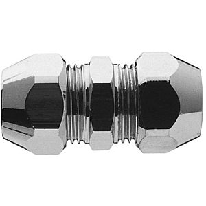 Universal double screw connection 451010 chrome-plated brass, 3/8 &quot;x10mm, straight, with 2 pinches