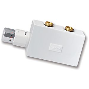 Bemm M-Ventil Puroline Eck, DN 15 x 50 mm, mit Thermostat Puro, weiss