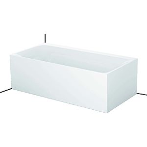 Bette BetteLux silhouette bathtub 3460-004CERVS 170x85x45cm, corner installation left, with apron, noble white