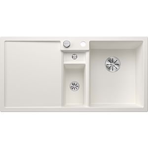 Blanco Collectis 6 S Silgranit sink 523348 100x51 cm, white, basin on the right, with drain remote control / Accessories