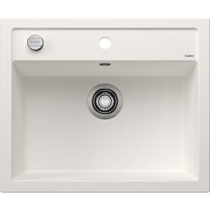 Blanco sink 514199 61.5 x 51 cm, PuraDur white, drain remote control with rotary control