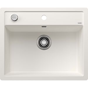 Blanco sink 514771 60.5 x 50 cm, PuraDur white, drain remote control with rotary control