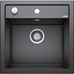 Blanco sink 518521 51.5 x 51 cm, PuraDur anthracite, drain remote control with rotary control