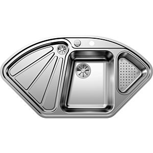 Blanco Blancodelta -if sink 523667 105.6 x 57.5 cm, Stainless Steel silk gloss, with drain remote control / bowl