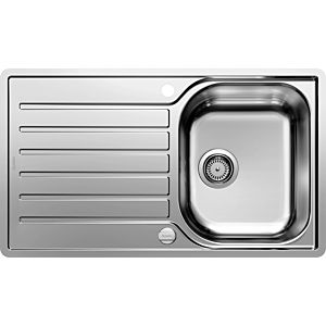 Blanco sink 519707 86 x 50 cm, Stainless Steel brush finish, reversible, drain remote control with rotary control