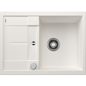 Blanco Metra 45 s sink Compact 519576 68 x 50 cm, PuraDur white, reversible, drain remote control with rotary control