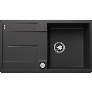 Blanco sink 519097 85 x 49 cm, PuraDur anthracite, reversible, drain remote control with rotary control