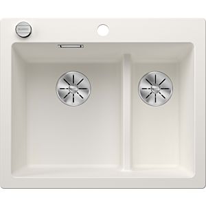 Blanco Pleon 6 Silgranit sink 523700 61.5 x 51 cm, white, reversible, drain remote control with rotary control
