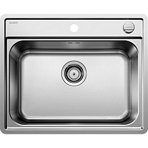 Blanco Lemis basin 525109 61.5 x 50 cm, stainless steel brushed finish, drain remote control with rotary operation
