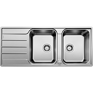 Blanco sink 523037 160 x 50 cm, Stainless Steel brush finish, reversible, drain remote control with rotary control