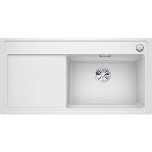 Blanco ZENAR XL 6S-F DampfgarPlus sink 524085 98.75x49.75cm, PuraDur white, right, with wooden cutting board