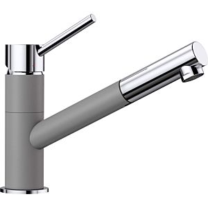 Blanco kitchen faucet 525039 extendable, SILGRANIT look alumetallic