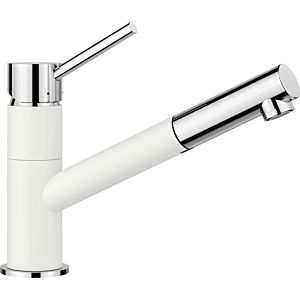 Blanco kitchen faucet 525040 extendable, SILGRANIT look, silgranite white