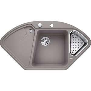 Blanco sink 523658 105.7 x 57.5 cm, PuraDur alumetallic, drain remote control with rotary control
