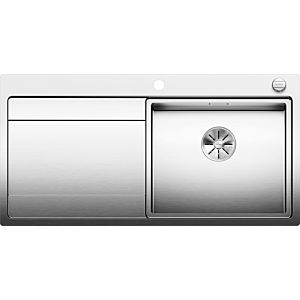 Blanco Divon ii 5 s-if sink 521660 100 x 51 cm, Stainless Steel silk gloss, right, drain remote control with rotary control