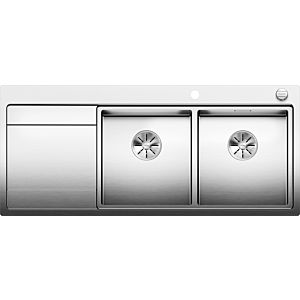 Blanco Divon ii 8 s-if sink 521665 116 x 51 cm, Stainless Steel silk gloss, right, drain remote control with rotary control