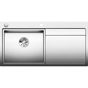 Blanco Divon ii 5 s-if sink 521659 100 x 51 cm, Stainless Steel silk gloss, left, drain remote control with rotary control