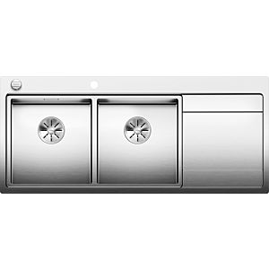 Blanco Divon ii 8 s-if sink 521664 116 x 51 cm, Stainless Steel silk gloss, left, drain remote control with rotary control