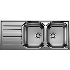 Blanco sink 519713 116x50cm, Stainless Steel brush finish, reversible, with drain remote control